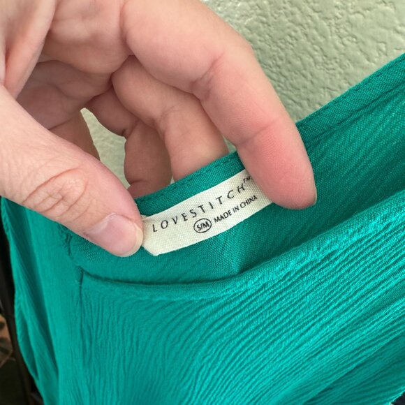 Lovestich Gauze Teal Maxi Dress Size S/M - Picture 3 of 8